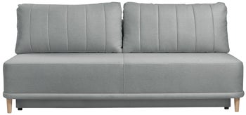 Sofa rozkładana z funkcją spania 3-os. tkanina hydrofobowa szara 201 cm – obraz-1