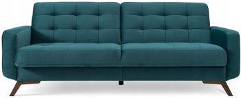 Sofa rozkładana z pojemnikiem Fiord 3 os. 222 cm butelkowa zieleń – obraz-1