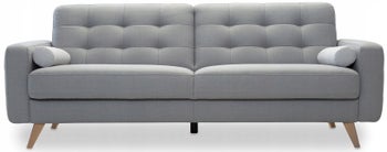 Sofa rozkładana z pojemnikiem Nappa 3 os. 222 cm szara – obraz-1