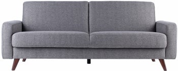Sofa rozkładana z pojemnikiem Samso 3 os. 222 cm szara – obraz-1