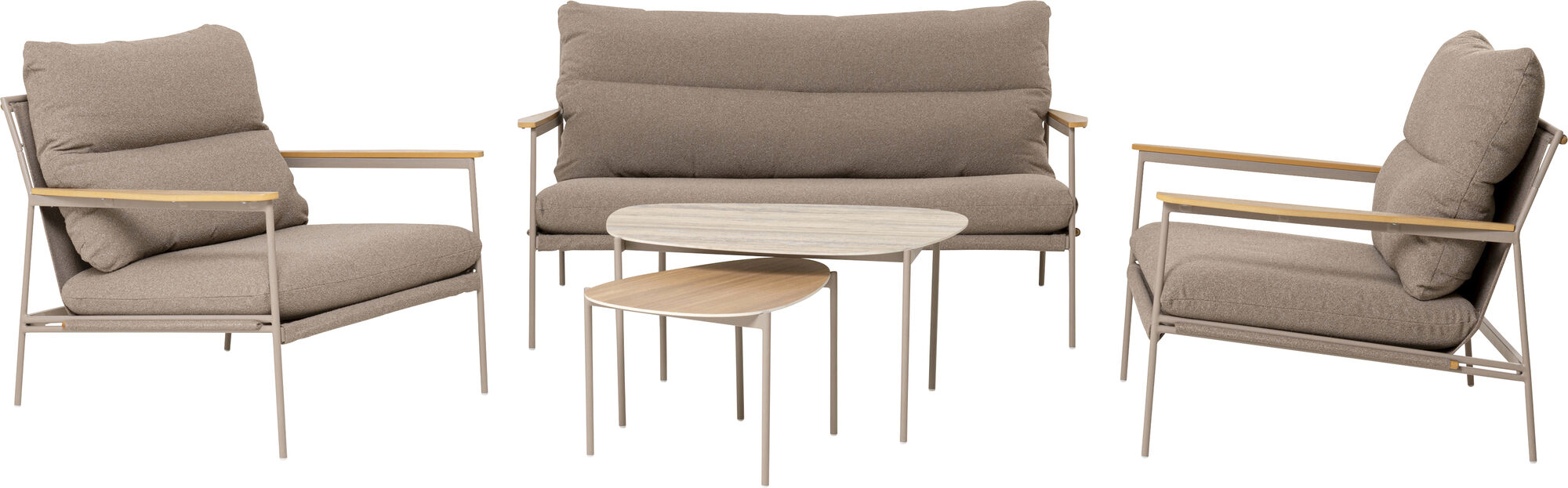 Zestaw ogrodowy Corsica Kremowy (5/part) – obraz-1