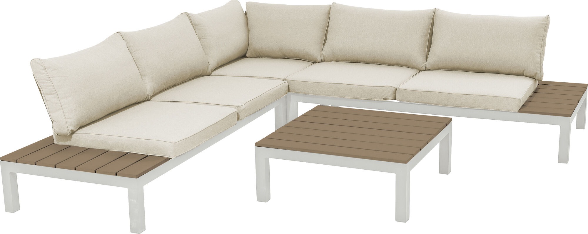 Zestaw ogrodowy Holiday beżowy 4 elementy – obraz-1