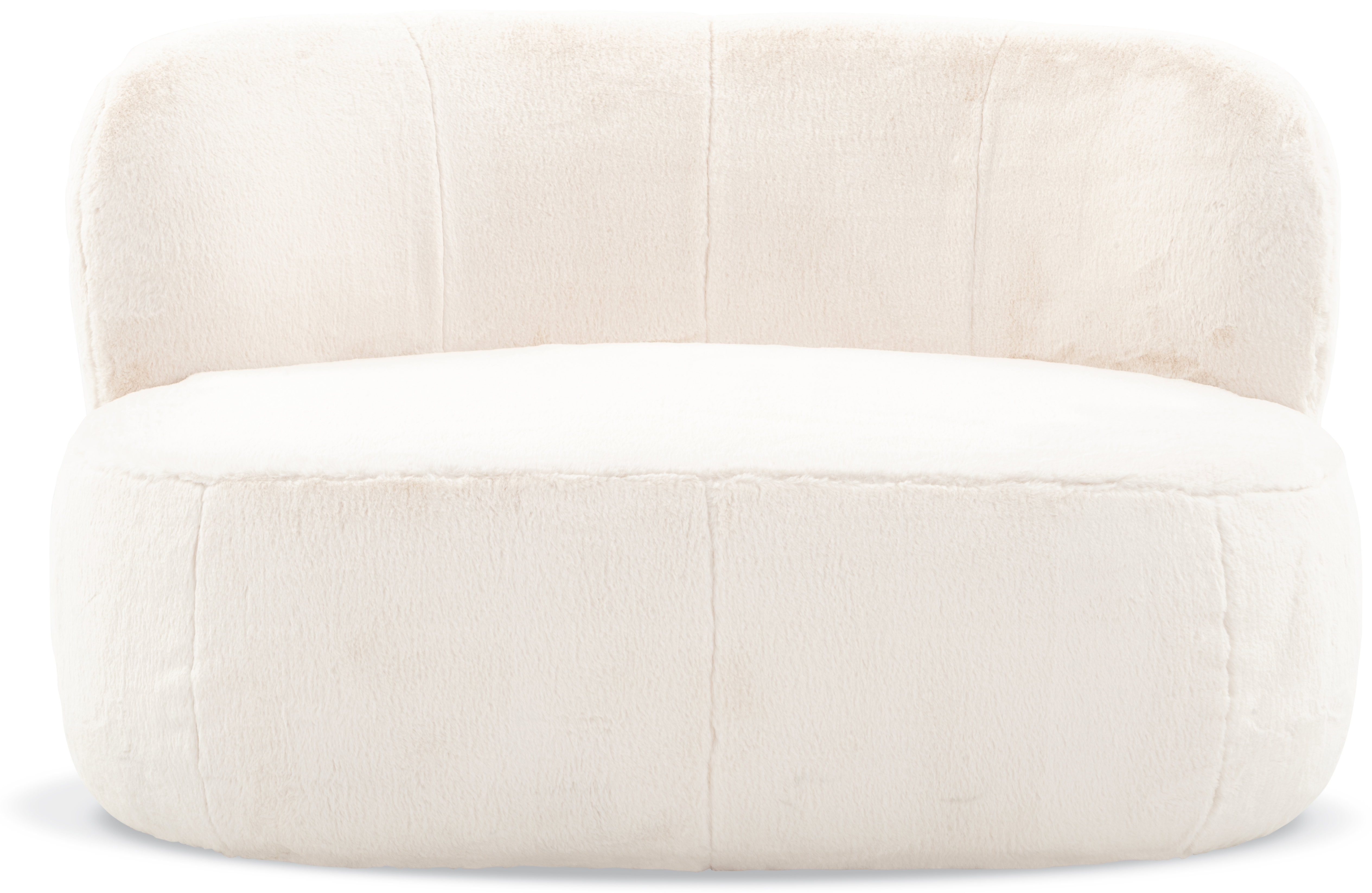 Sofa Teddy 2 os. 130 cm kremowa – obraz-1