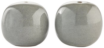 Zestaw solniczka i pieprzniczka ceramiczna szara Outlet – obraz-1