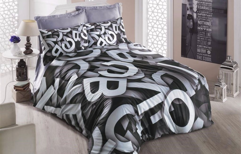 Спален комплект сатен делукс 3D ABC - двоен – изображение-1