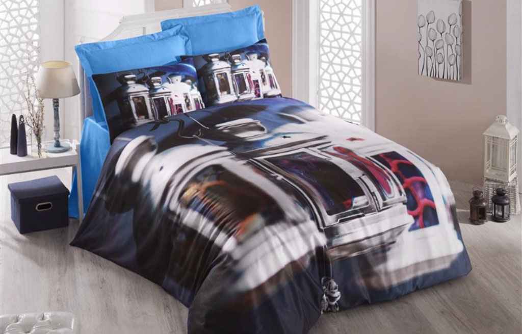 Спален комплект сатен делукс 3D LIGHT - двоен – изображение-1