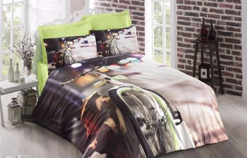 Спален комплект сатен делукс BICYCLE URBAN 3D 11 двоен – изображение-1