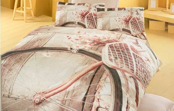 Спален комплект сатен делукс LOVE STREET 3D - двоен – изображение-1