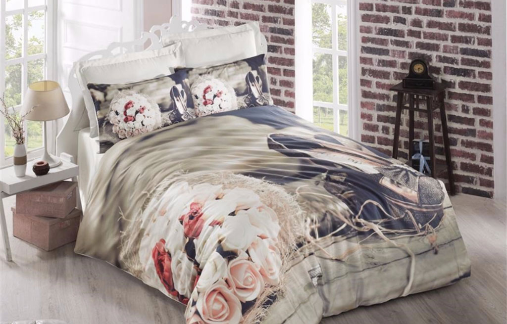 Спален комплект сатен делукс STORY 3D - двоен – изображение-1