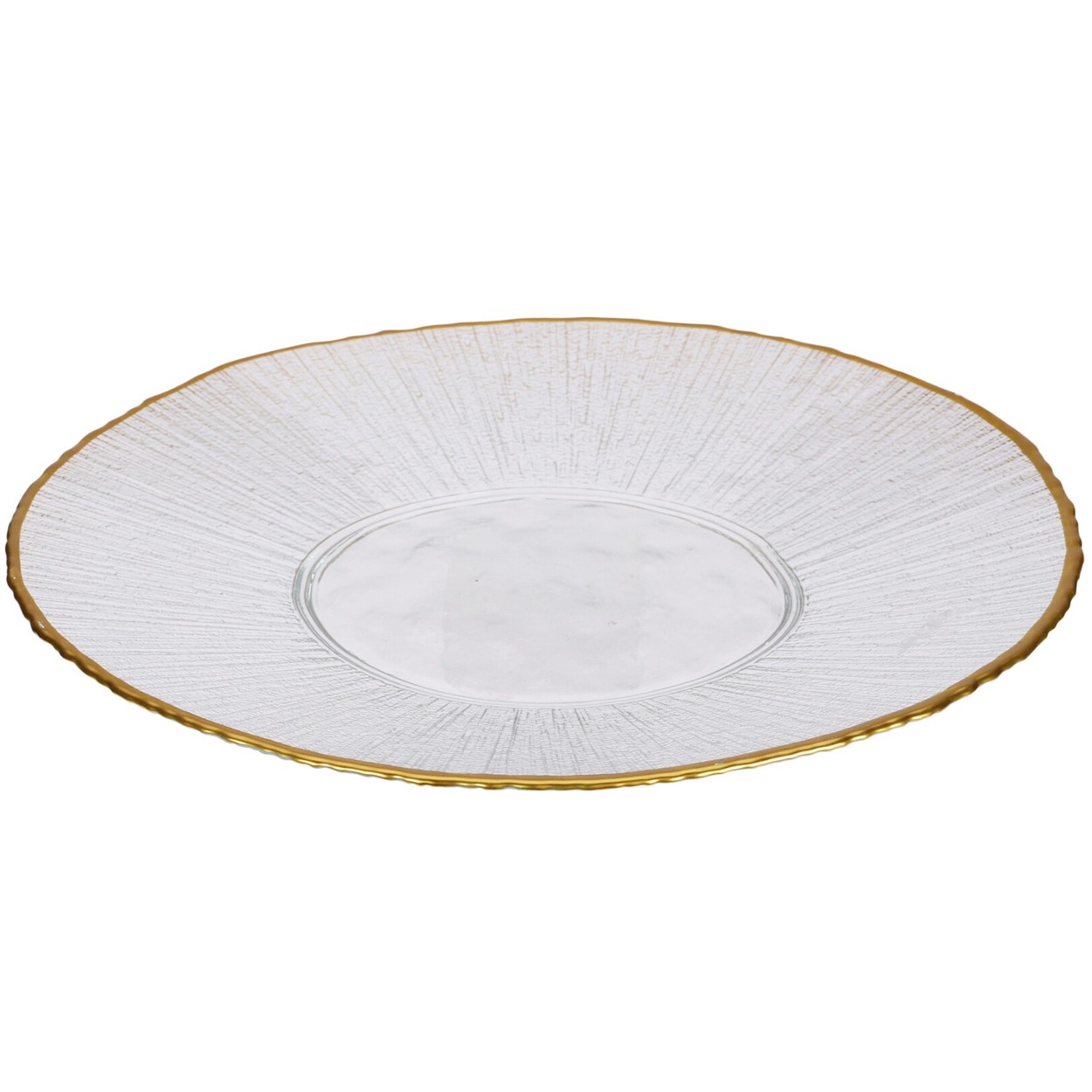 Стъклена чиния Gold detail 28 см – изображение-1
