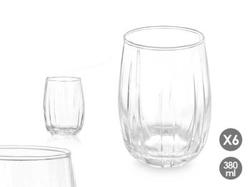 Стъклена релефна чаша 380 мл – изображение-1