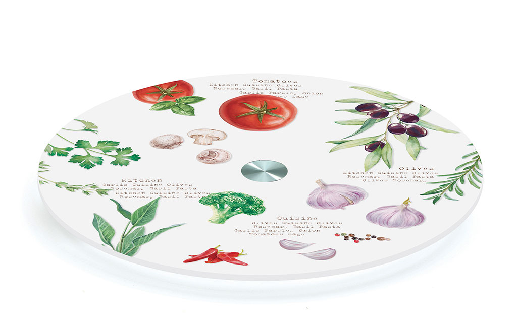 Стъклена въртяща се дъска HOME & KITCHEN – изображение-1