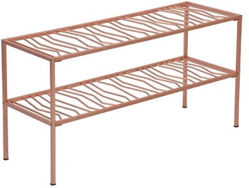 Stojak na buty Nest 80x42 cm miedziany – obraz-1