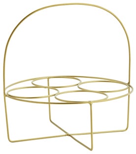 Stojak na kubki ∅19x20 cm antyczny mosiądz – obraz-1