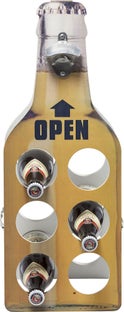 Stojak na piwo z otwieraczem żółty – grafika-1.