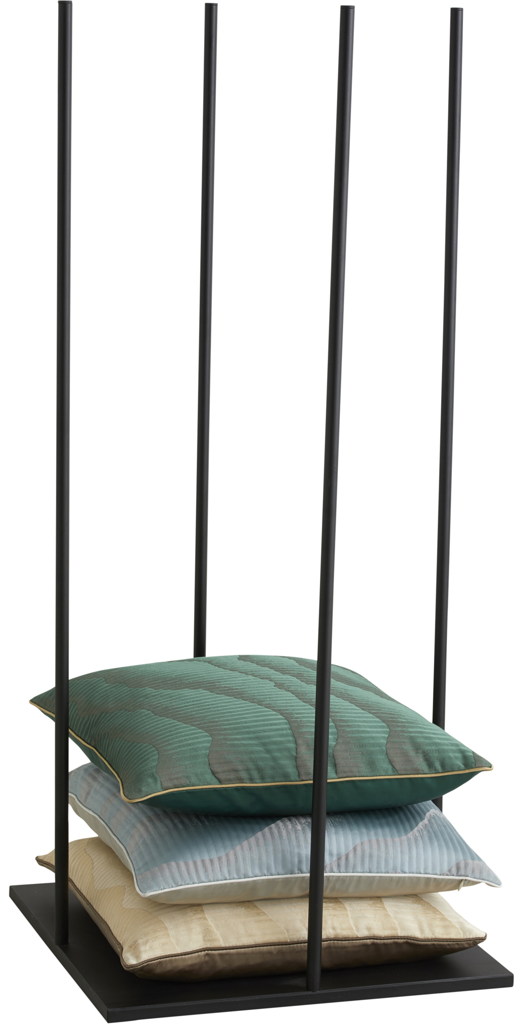 Stojak na poduszki Ironis 48x110 cm czarny – obraz-1