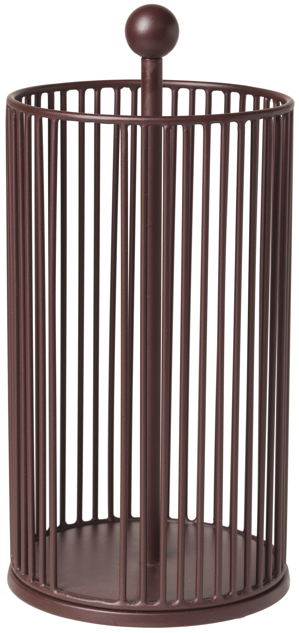 Stojak na ręczniki papierowe metalowy brązowy 14x28 cm – obraz-1