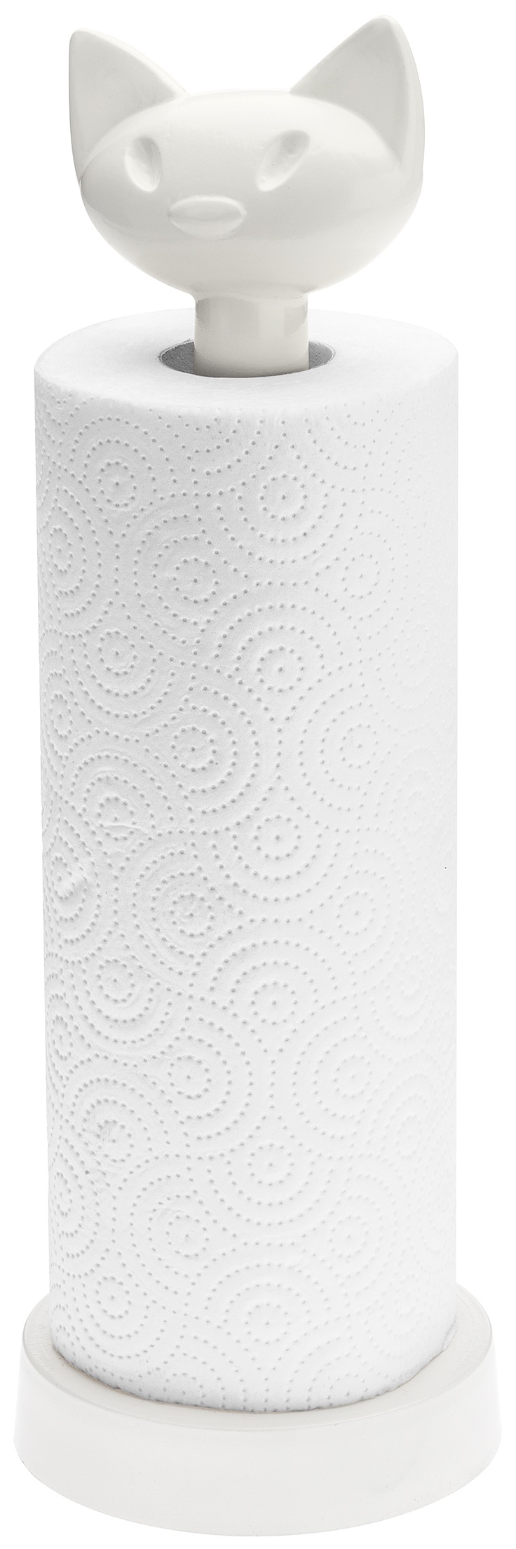 Stojak na ręczniki papierowe Miaou 13x37 cm biały – obraz-1