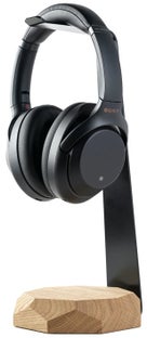 Stojak na słuchawki z ładowarką Qi dąb – obraz-1