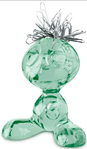 Stojak na spinacze biurowe Curly 7x9 cm zieleń eukaliptusowa – obraz-1