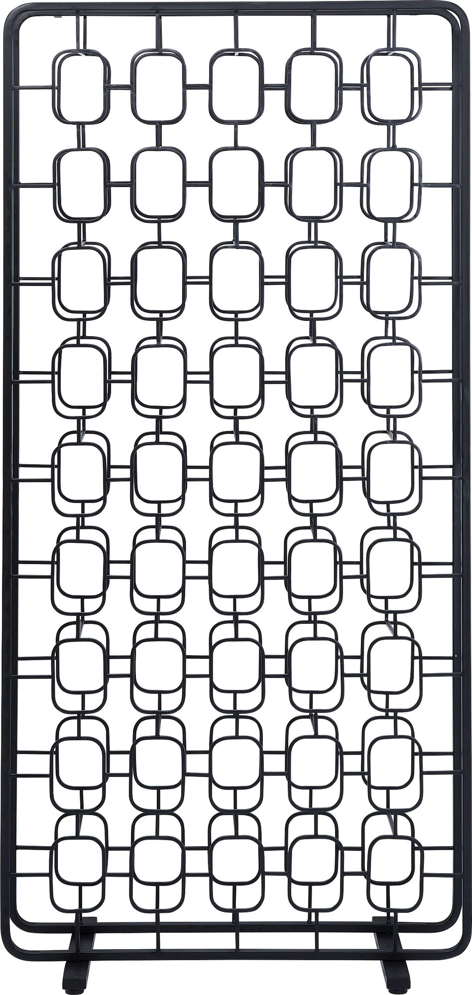 Stojak na wino Circles 80x173 cm czarny – obraz-1