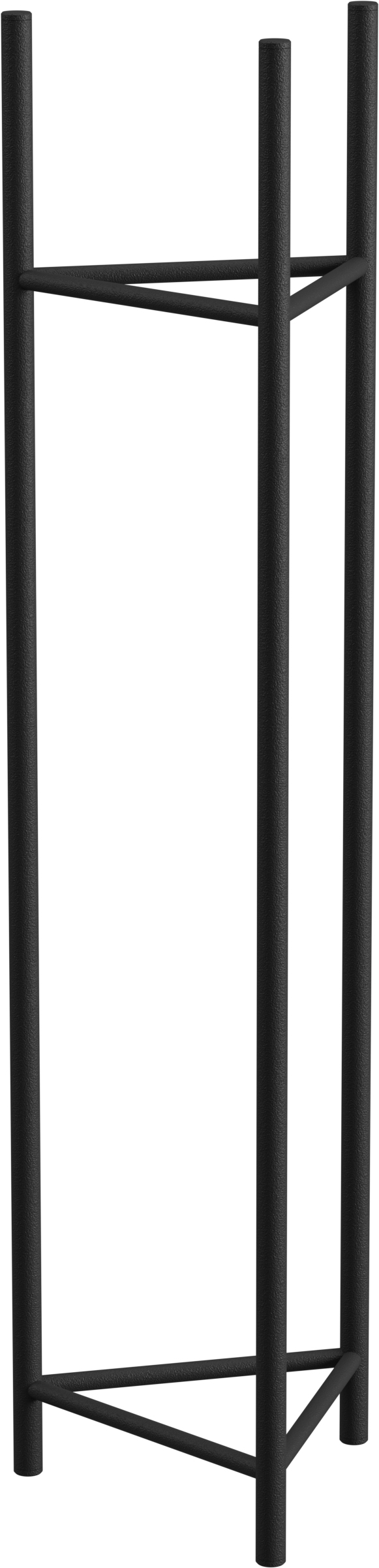 Stojak trójkątny czarny na doniczkę 23x90 cm – obraz-1