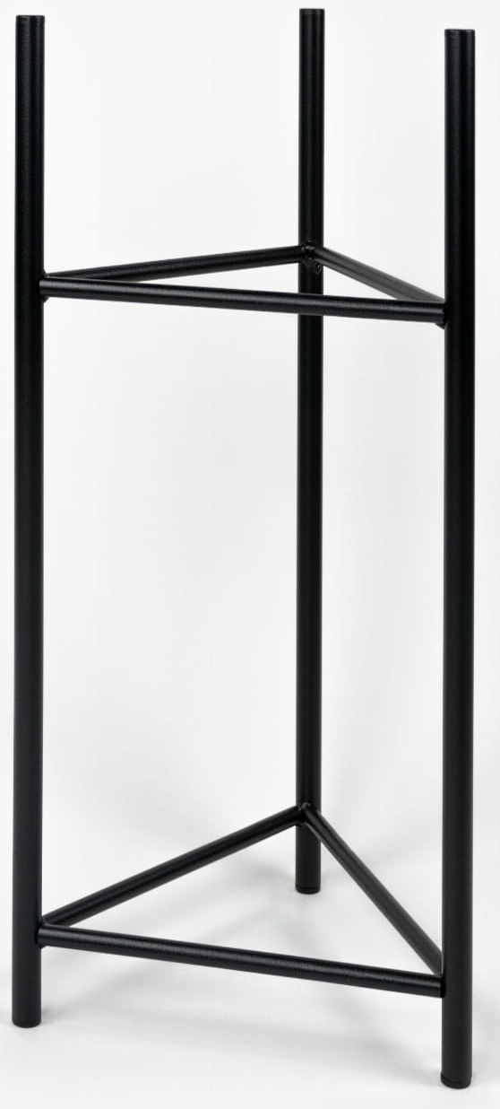 Stojak trójkątny czarny na doniczkę 27x60 cm – obraz-1