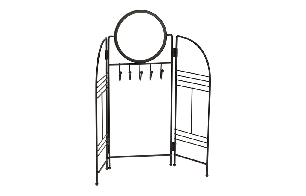 Стойка за съхранение на бижута с огледало – изображение-1