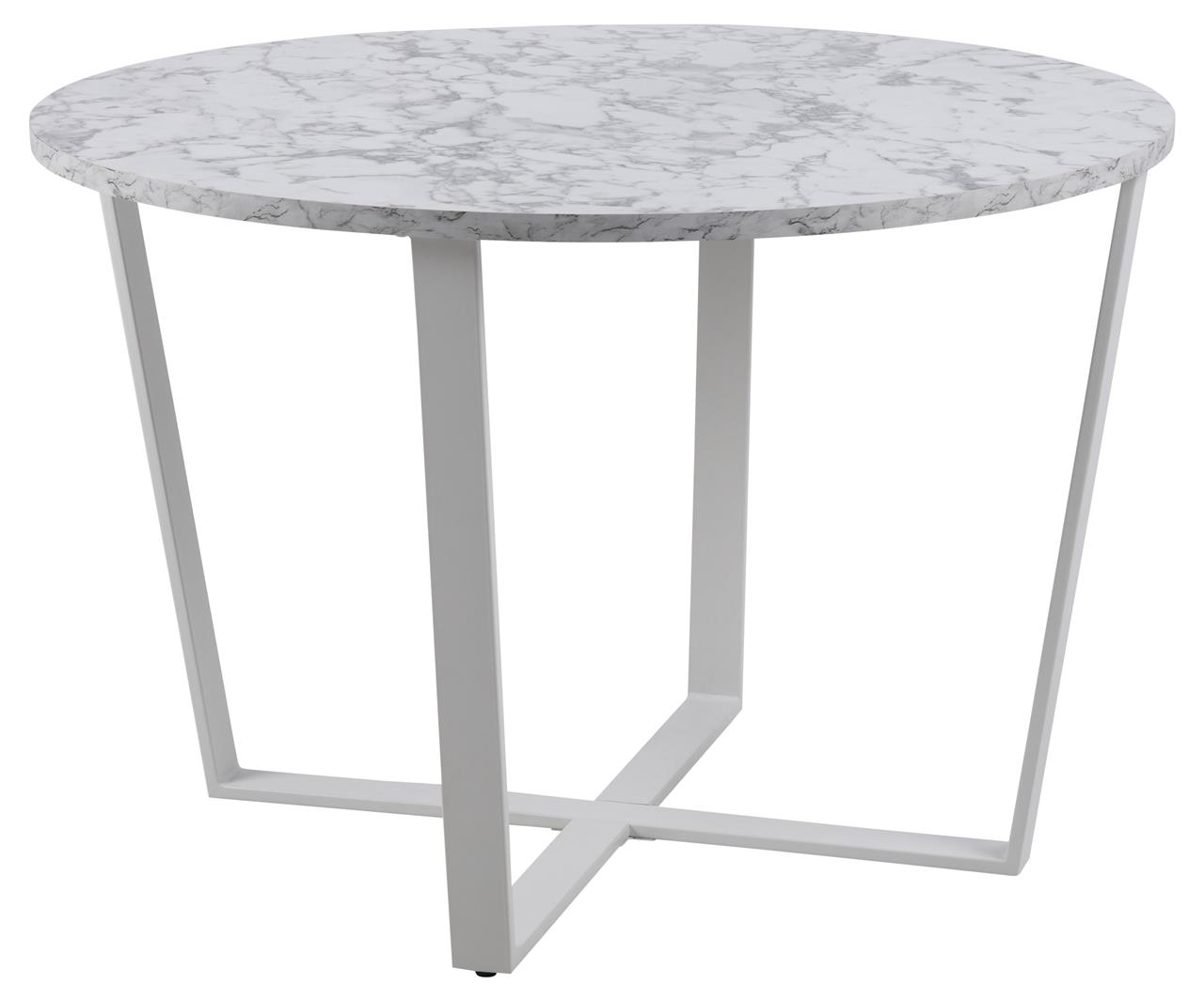 Stół Amble Ø110 cm biały – obraz-1