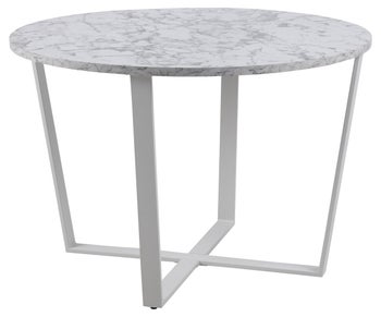 Stół Amble Ø110 cm biały – obraz-1