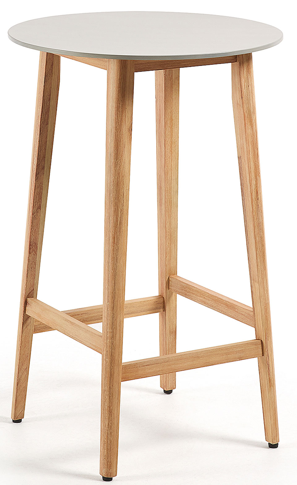 Stół barowy ogrodowy Ø70x102 cm szary – obraz-1