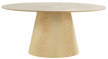 Stół do jadalni drewniany MDF i fornir styl skandynawski 160x90 cm – grafika-1.