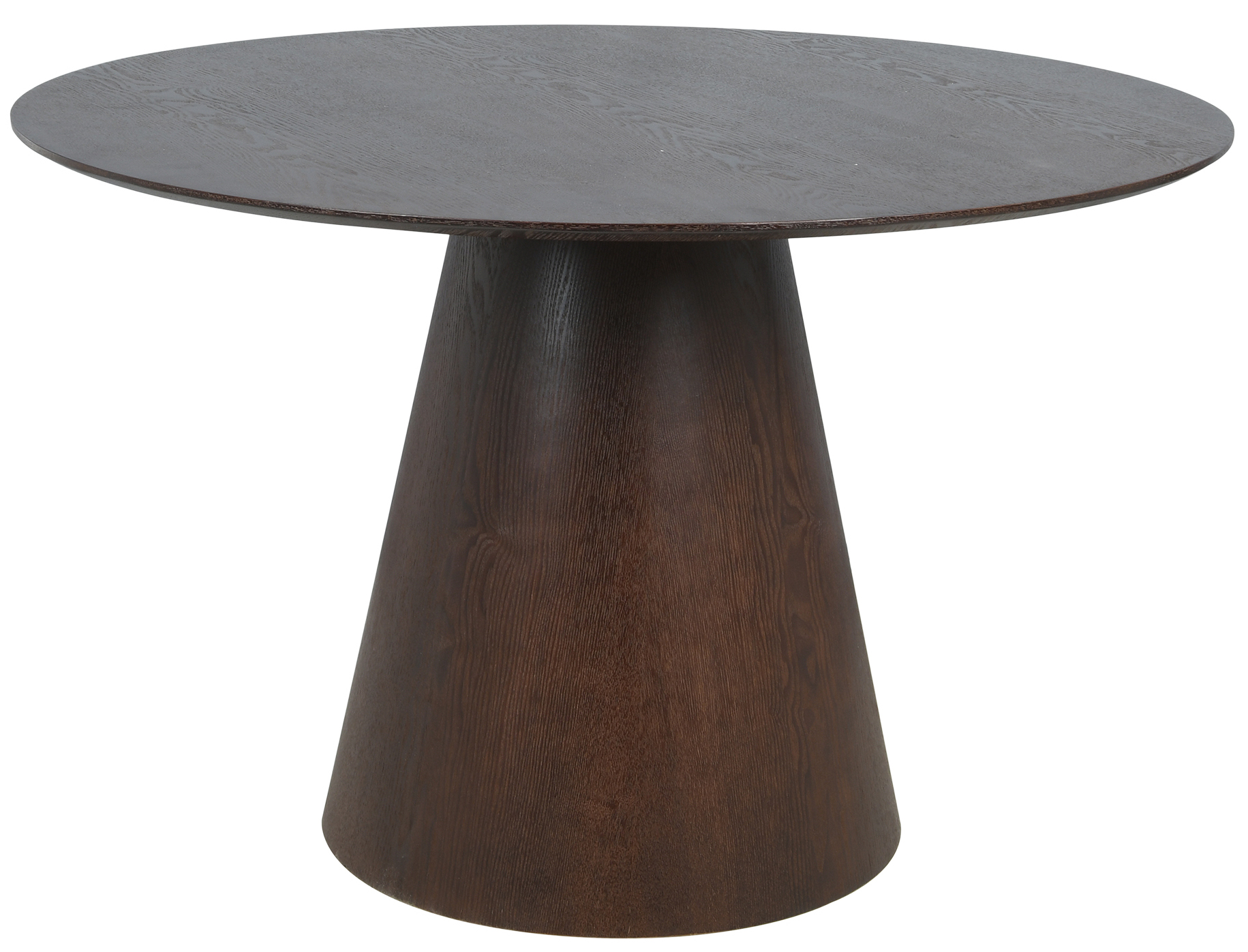 Stół Ø120 cm do jadalni orzech włoski styl skandynawski – grafika-1.