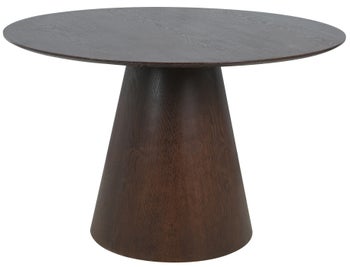 Stół Ø120 cm do jadalni orzech włoski styl skandynawski – grafika-1.