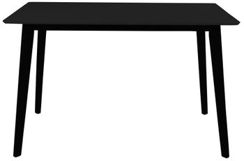 Stół 120 x 70 cm czarny blat MDF nogi drewniane – grafika-1.