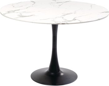 Mesa Schickeria efecto mármol blanco negro Ø110cm – Imagen-1.