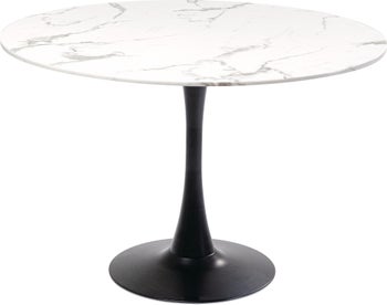 Sto Schickeria mermer bela crna Ø110cm – slika-1.