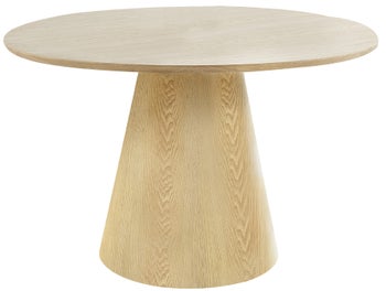 Stół do jadalni drewniany MDF i fornir styl skandynawski Ø120x75 cm – grafika-1.