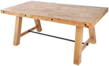 Stół 165 x 90 cm vintage z drewna brązowego do jadalni – grafika-1.