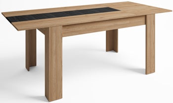 Stół do jadalni rozkładany kolor drewniany 160-220x90 cm – obraz-1