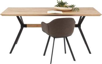 Spisebord Downtown Massiv Eik & Svart 180x90cm – bilde-1.