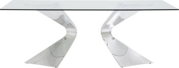 Spisebord Gloria Glass & Krom 200x100cm – bilde-1.