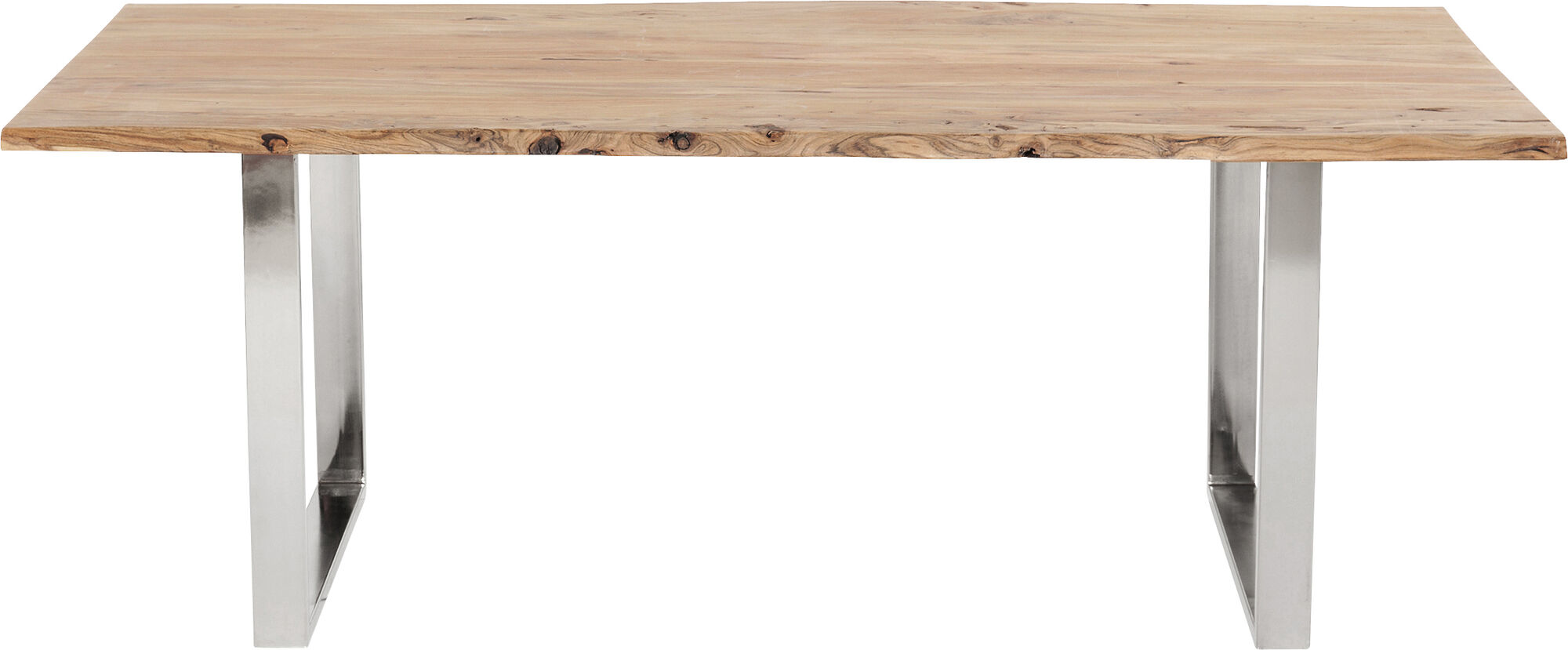 Matbord Harmony - Massivt Trä/Krom, 160x80cm – bild-1.