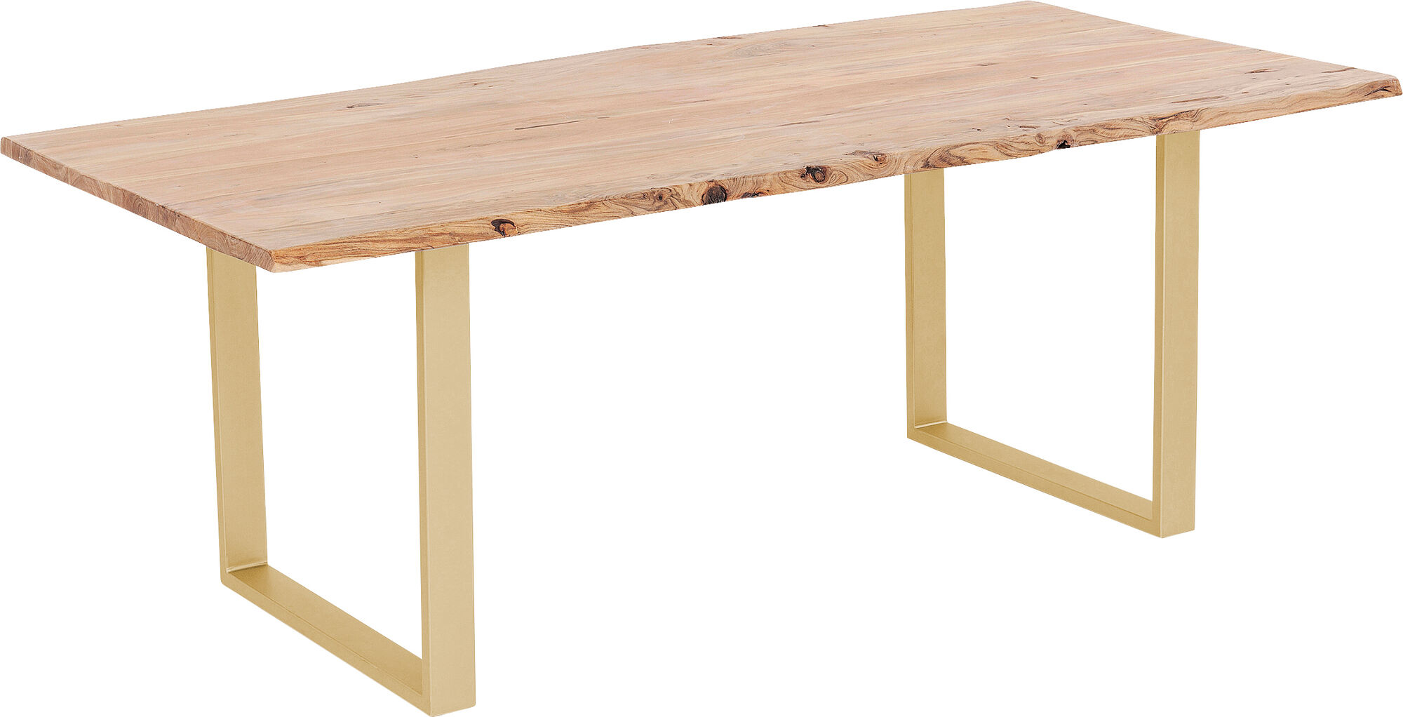 Matbord Harmony - Massivt Trä/Mässing, 160x80cm – bild-1.