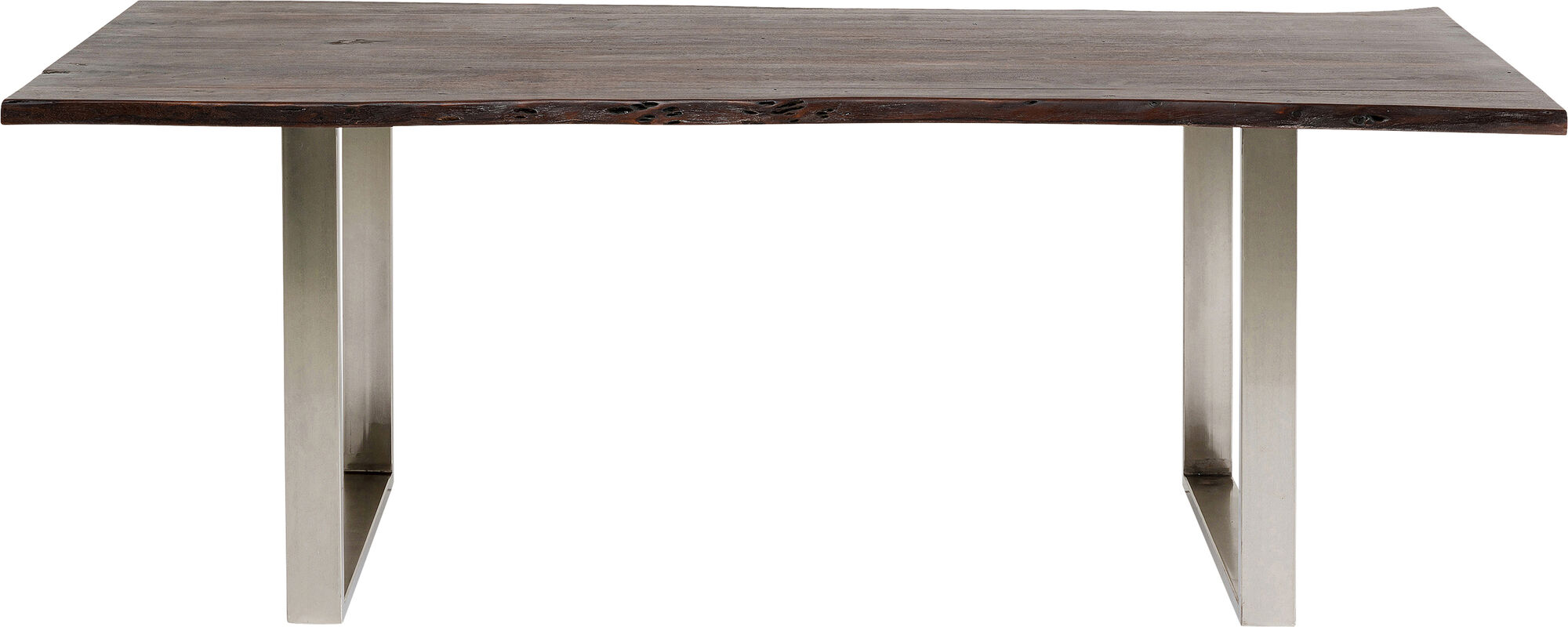 Stół Harmony Walnut 160x80 cm akacja nogi chromowe matowe – grafika-1.