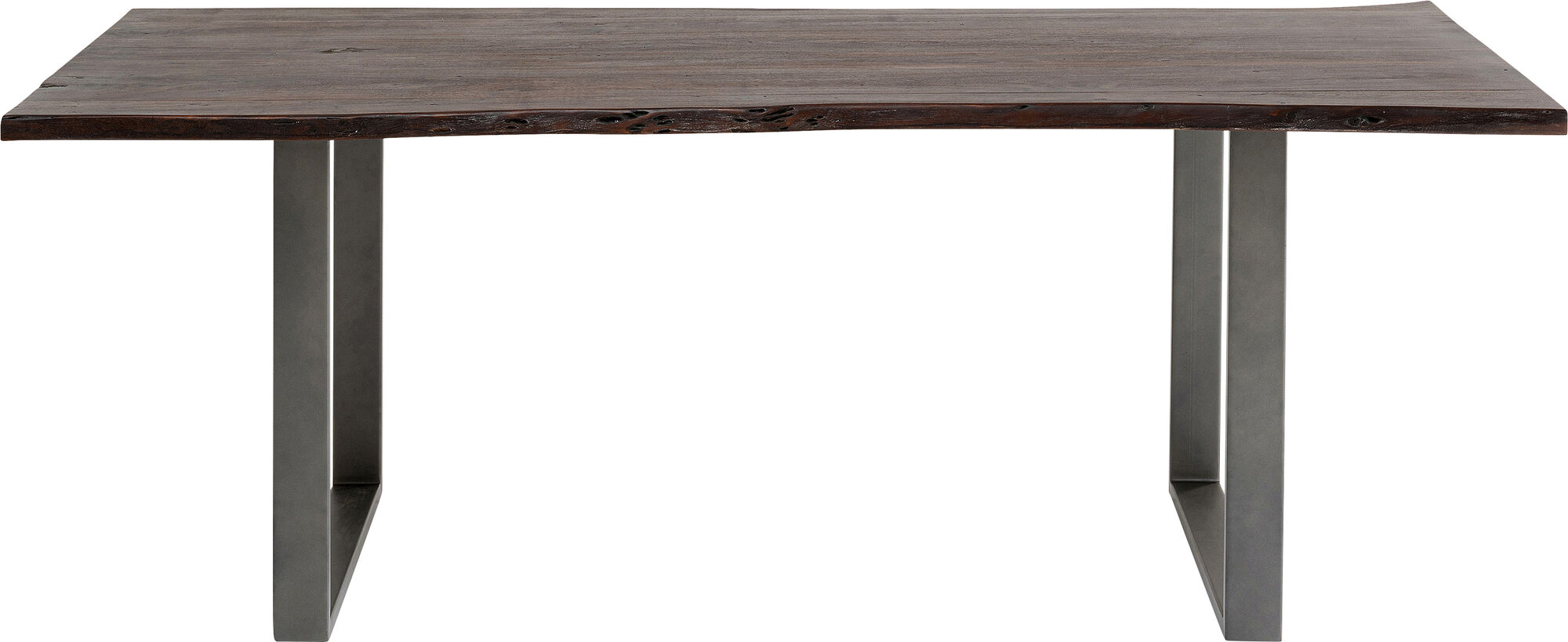 Spisebord Harmony Massivt Mørkt Tre & Stål 160x80cm – bilde-1.