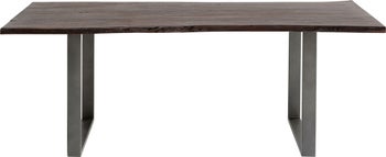 Spisebord Harmony Massivt Mørkt Tre & Stål 160x80cm – bilde-1.