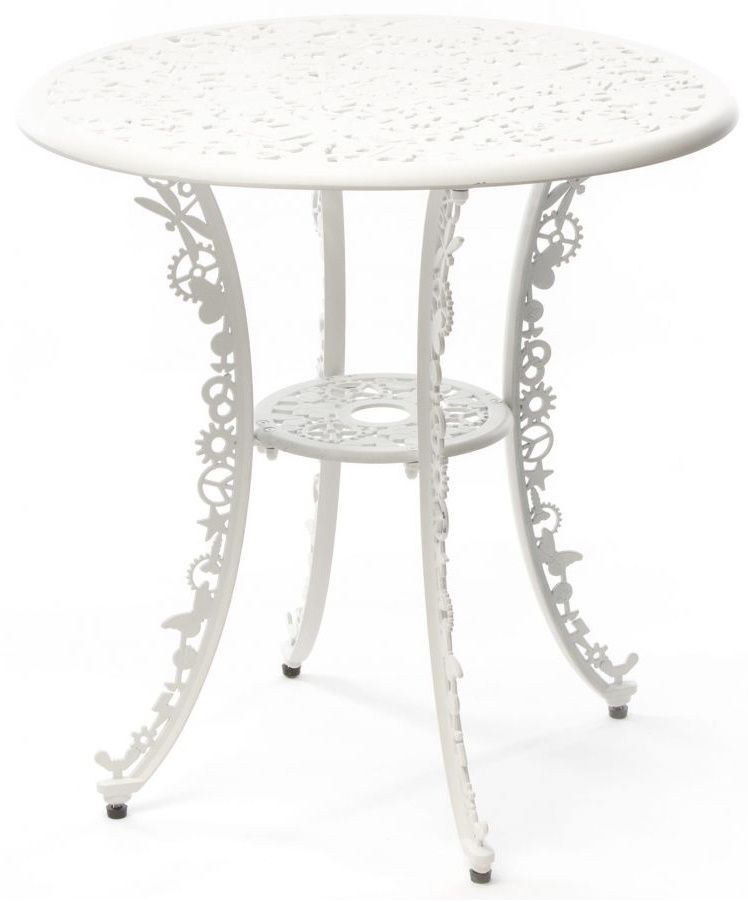 Stół Industry Ø70 cm biały – obraz-1