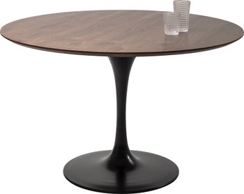 Bord Invitation - Runt Matbord Valnöt/Svart, Ø120cm – bild-1.