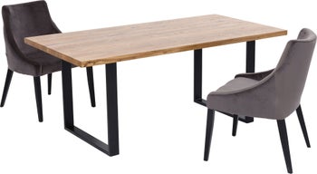 Spisebord Jackie - Massiv Eik & Svart 180x90cm – bilde-1.